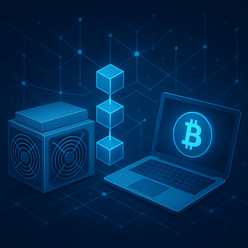 Virtual mining digital technology blockchain network infrastructure